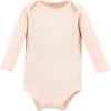 image:imageHudson Baby Unisex Baby Thermal Long Sleeve Bodysuits SnowflakeSoft Pink Sage Rose