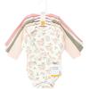 image:imageHudson Baby Unisex Baby Thermal Long Sleeve Bodysuits SnowflakeSoft Pink Sage Rose