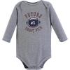 image:imageHudson Baby babyboys Cotton Longsleeve Bodysuits 3packBlue Football