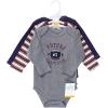 image:imageHudson Baby babyboys Cotton Longsleeve Bodysuits 3packBlue Football