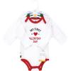 image:imageHudson Baby babyboys Cotton Longsleeve Bodysuits 3packBoy First Valentine Easter