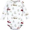 image:imageHudson Baby babyboys Cotton Longsleeve Bodysuits 3packBoy Holiday Village