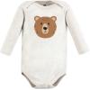 image:imageHudson Baby babyboys Cotton Longsleeve Bodysuits 3packBrown Bear
