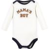 image:imageHudson Baby babyboys Cotton Longsleeve Bodysuits 3packBrown Navy Mamas Boy