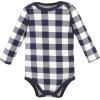 image:imageHudson Baby babyboys Cotton Longsleeve Bodysuits 3packBrown Navy Mamas Boy