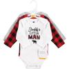 image:imageHudson Baby babyboys Cotton Longsleeve Bodysuits 3packBuffalo Plaid Family