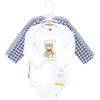 image:imageHudson Baby babyboys Cotton Longsleeve Bodysuits 3packGentleman Bear