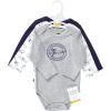 image:imageHudson Baby babyboys Cotton Longsleeve Bodysuits 3packGray Aviation
