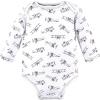 image:imageHudson Baby babyboys Cotton Longsleeve Bodysuits 3packGray Aviation