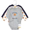 image:imageHudson Baby babyboys Cotton Longsleeve Bodysuits 3packGray Basketball