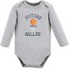 image:imageHudson Baby babyboys Cotton Longsleeve Bodysuits 3packGray Basketball