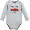 image:imageHudson Baby babyboys Cotton Longsleeve Bodysuits 3packGray Fire Truck