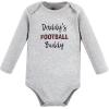 image:imageHudson Baby babyboys Cotton Longsleeve Bodysuits 3packGray Football Buddy