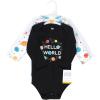 image:imageHudson Baby babyboys Cotton Longsleeve Bodysuits 3packHappy Planets
