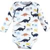 image:imageHudson Baby babyboys Cotton Longsleeve Bodysuits 3packHugasaurus
