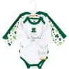 image:imageHudson Baby babyboys Cotton Longsleeve Bodysuits 3packLucky Charm