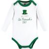 image:imageHudson Baby babyboys Cotton Longsleeve Bodysuits 3packLucky Charm