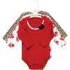 image:imageHudson Baby babyboys Cotton Longsleeve Bodysuits 3packRed Rose Leopard