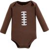 image:imageHudson Baby babyboys Cotton Longsleeve Bodysuits 5packBrown Football Buddy