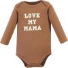 image:imageHudson Baby babyboys Cotton Longsleeve Bodysuits 5packBrown Navy Mamas Boy