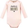 image:imageHudson Baby babyboys Cotton Longsleeve Bodysuits 5packLeopard Hearts