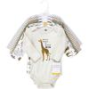 image:imageHudson Baby babyboys Cotton Longsleeve Bodysuits 5packRustic Safari