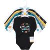 image:imageHudson Baby babyboys Cotton Longsleeve Bodysuits 7packHappy Planets