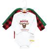 image:imageHudson Baby unisexbaby Cotton Longsleeve Bodysuits 3packBuffalo Christmoose