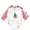 image:imageHudson Baby unisexbaby Cotton Longsleeve Bodysuits 3packChristmas Forest