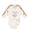 image:imageHudson Baby unisexbaby Cotton Longsleeve Bodysuits 3packDream Big Teddy