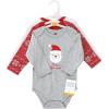 image:imageHudson Baby unisexbaby Cotton Longsleeve Bodysuits 3packSanta Reindeer