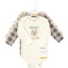 image:imageHudson Baby unisexbaby Cotton Longsleeve Bodysuits 3packSnuggle Bear