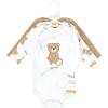 image:imageHudson Baby unisexbaby Cotton Longsleeve Bodysuits 3packTeddy Bears