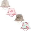 image:imageHudson Baby Unisex Baby 4Pc Sun Protection Hat Ice Cream Dot Lemon Stripe 1224 MonthsBlush Rose Leopard Mint Floral Leopard