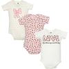 image:imageHudson Baby Unisex Baby Cotton Bodysuits 3PackLeopard Bow