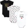 image:imageHudson Baby Unisex Baby Cotton Bodysuits Girl Daddy Red Black Preemie