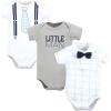 image:imageHudson Baby Unisex Baby Cotton Bodysuits Plaid Little Man Polo 1824 Months