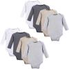 image:imageHudson Baby Unisex Baby Cotton BodysuitsHeather Gray