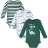 image:imageHudson Baby Unisex Baby Cotton LongSleeve Bodysuits 3PackHear Me Roar Dino