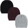 image:imageHudson Baby UnisexBaby Knit Caps and Cuffed BeaniesBlack Burgundy