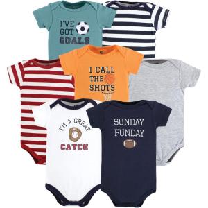image:imageHudson Baby Baby Boys Cotton Bodysuits 7packSports Stripes