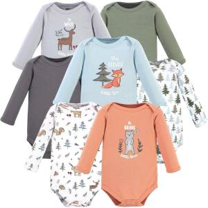image:imageHudson Baby Baby Cotton Longsleeve Bodysuits 7packWoodland Friends