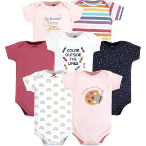 image:imageHudson Baby Baby Girls Cotton Bodysuits 7packCreativity