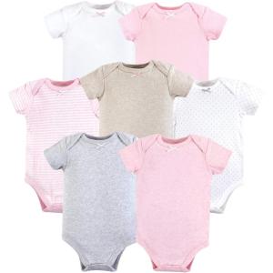 image:imageHudson Baby Baby Girls Cotton Bodysuits 7packGirl Basic