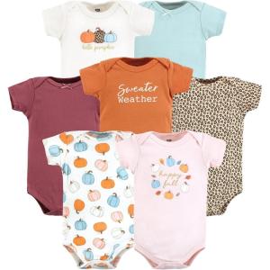 image:imageHudson Baby Baby Girls Cotton Bodysuits 7packHappy Fall
