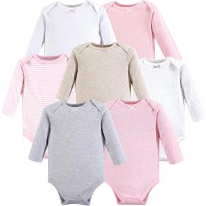image:imageHudson Baby Baby Girls Cotton LongSleeve Bodysuits 7PackGirl Basic