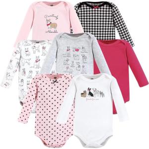 image:imageHudson Baby Baby Girls Cotton Longsleeve Bodysuits 7packGirl Dogs