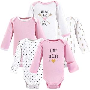 image:imageHudson Baby Baby Preemie Bodysuit 5 PackHeart Longsleeve