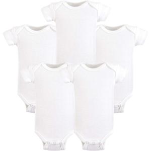 image:imageHudson Baby Baby Preemie Bodysuit 5 PackWhite Shortsleeve