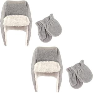 image:imageHudson Baby Cozy Warm Toddler Hat and Mitten SetGray Fleece